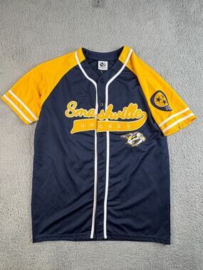 Something Inked Hockey Baseball Jersey Mens Large Nashville Predators Smashville